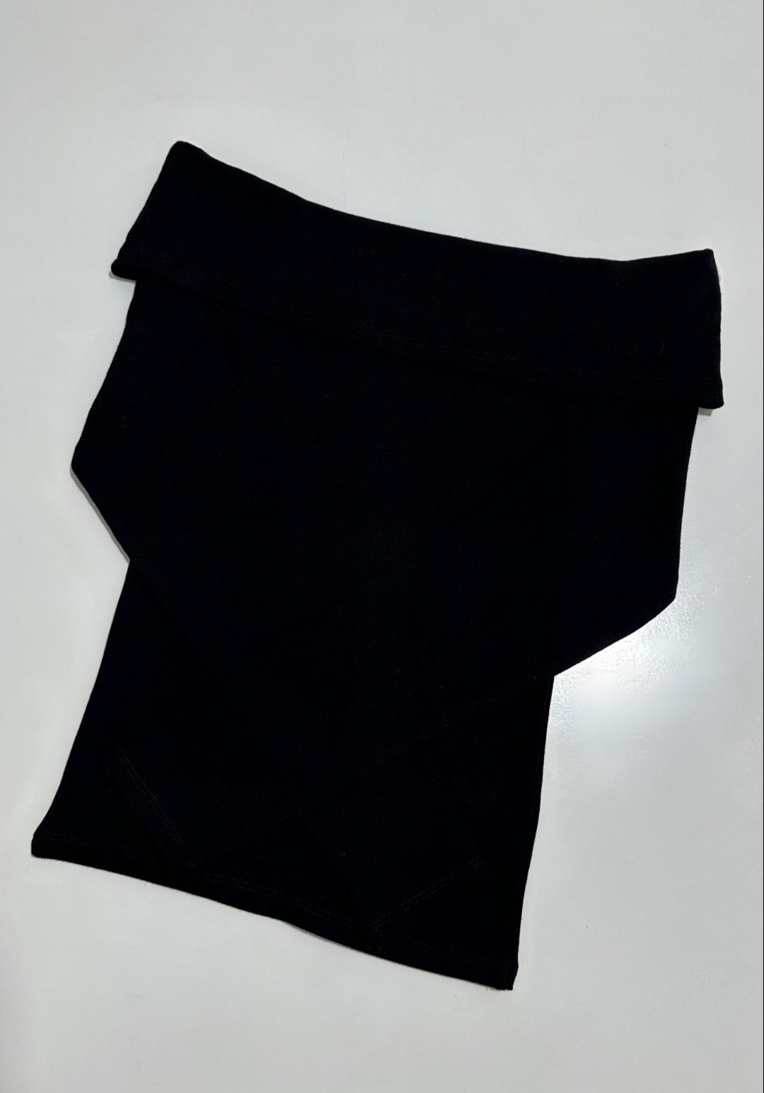 کراپ زنانه آستین بلند مدل یقه قایقی