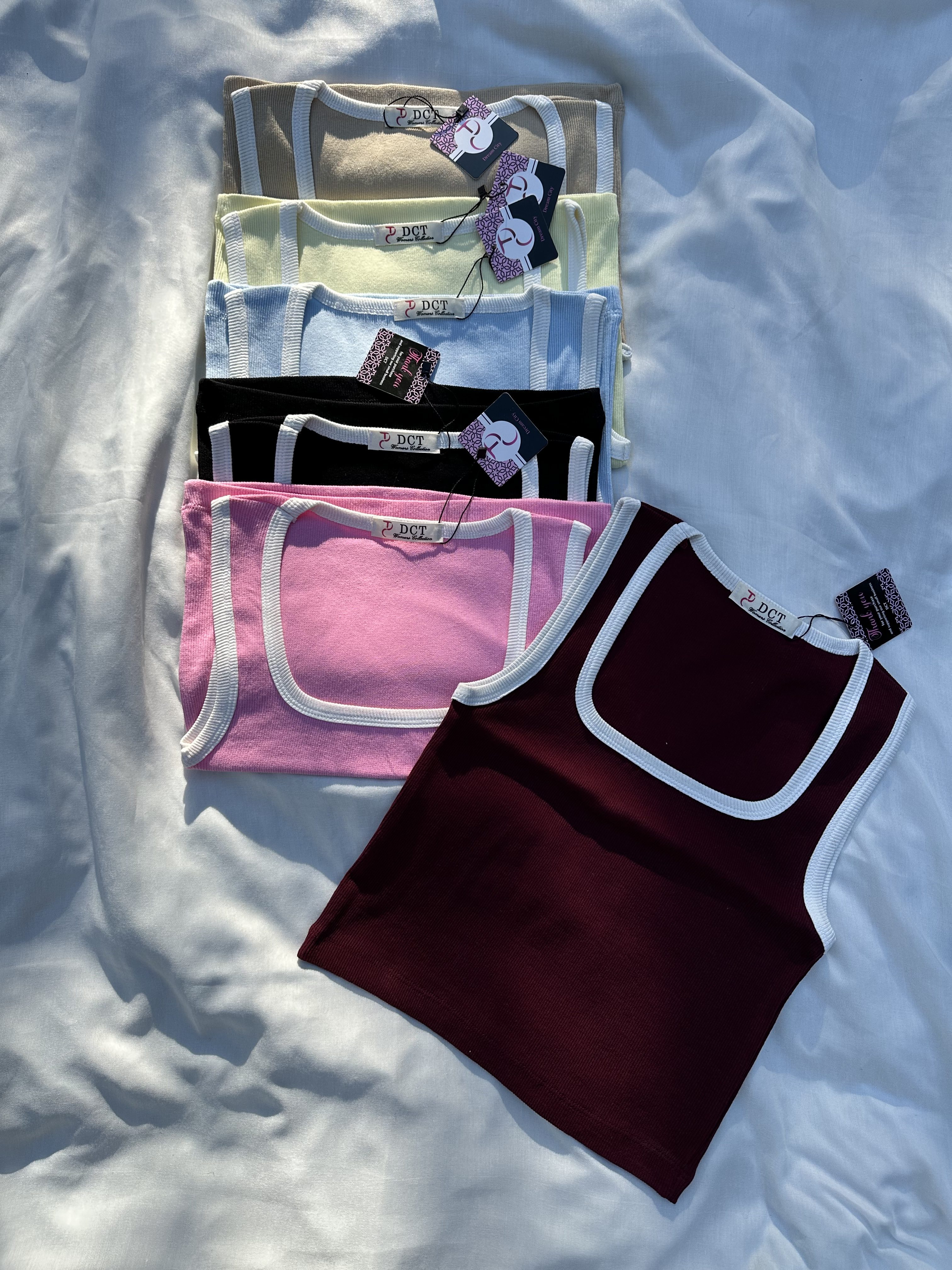 کراپ تاپ زنانه مدل یقه خشتی کد03